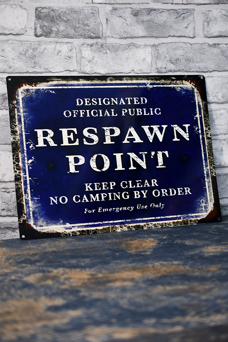 Respawn Point - Large Tin Sign – GAMETEEUK