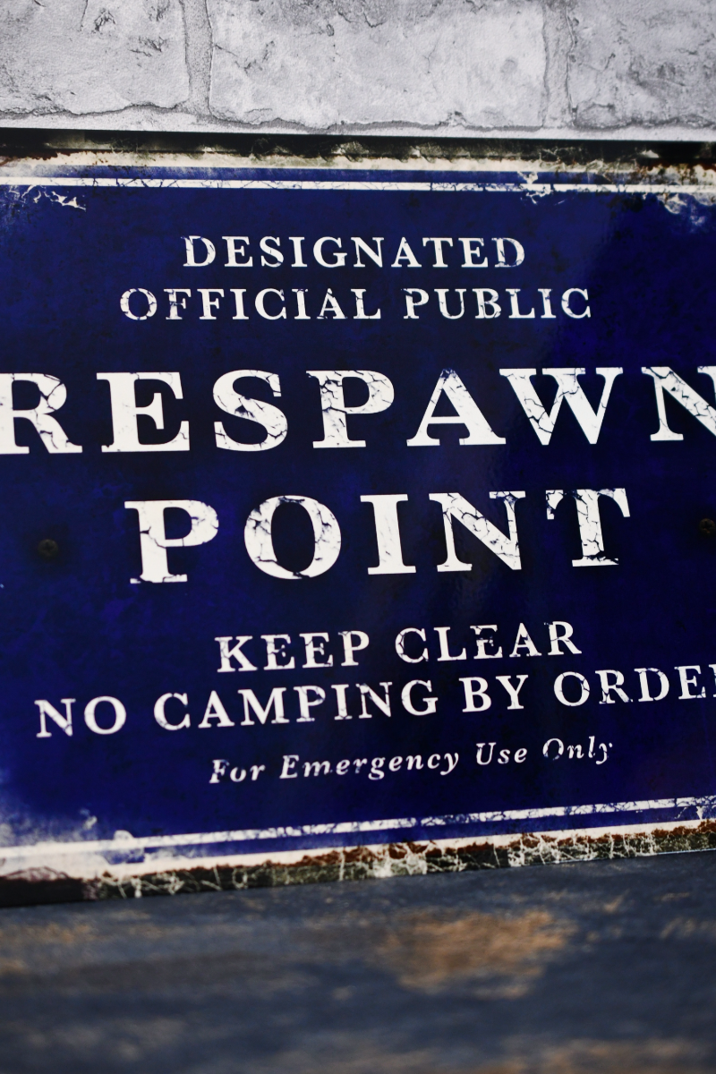 Respawn Point - Large Tin Sign