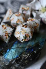 Rose Garden - Premium Sharp Edge Dice Set