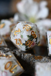 Rose Garden - Premium Sharp Edge Dice Set