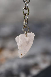 Rose Quartz Crystal Keyring