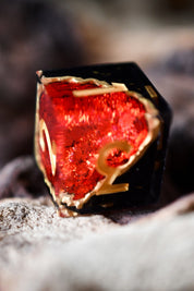 Ruby Geode - Premium Sharp Edge Dice Set