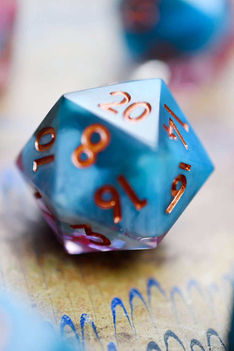Sakura Dreams - Premium Sharp Edge Dice Set