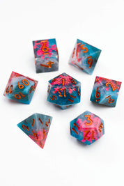 Sakura Dreams - Premium Sharp Edge Dice Set