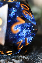 XXL Sapphire Geode d20 - Sharp Edge XXL d20