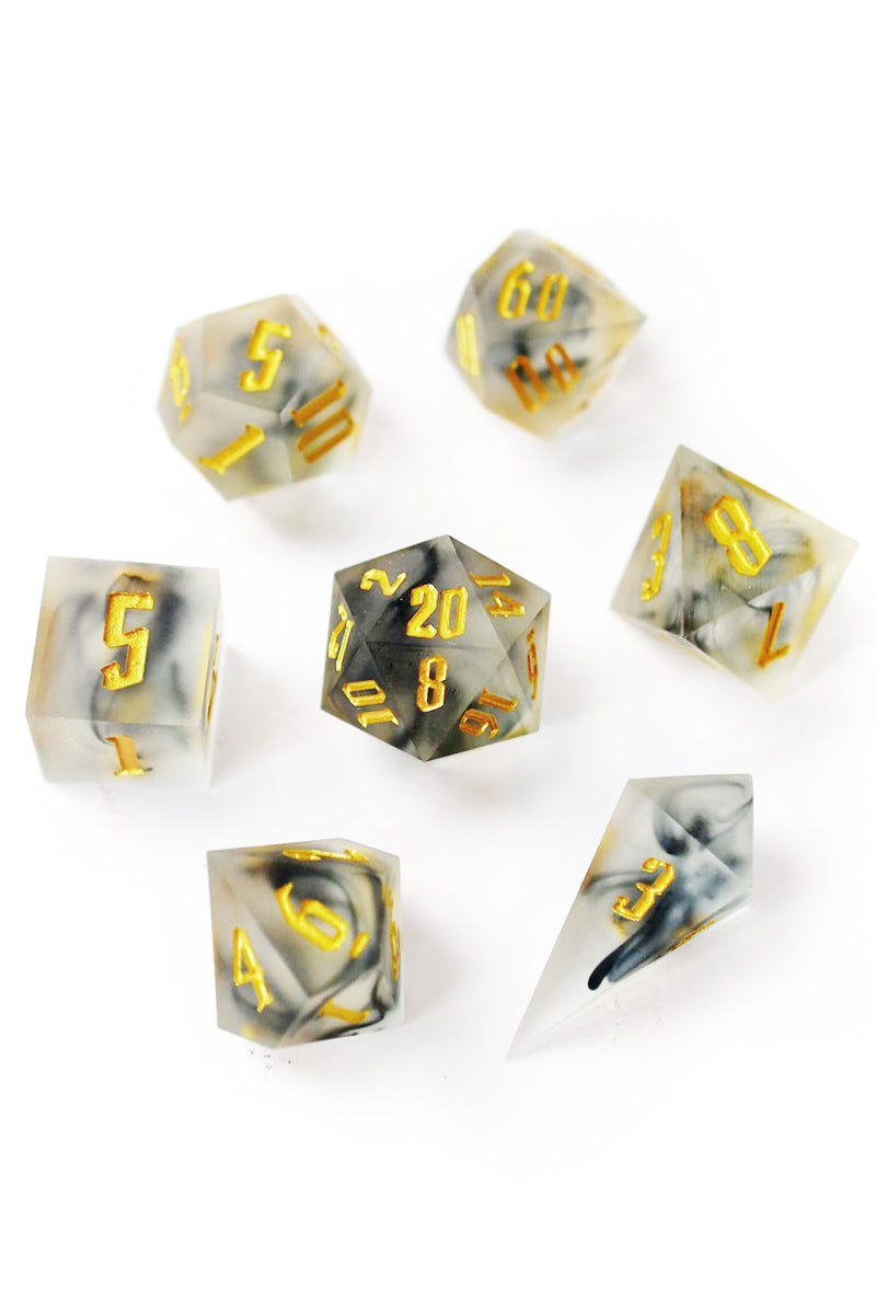 Shards of Mist - Sharp-Edged Resin Dice Set