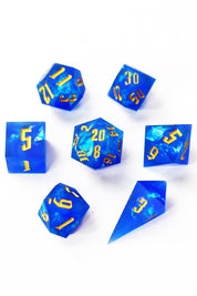 Shards of Water - Sharp-Edged Resin Dice Set