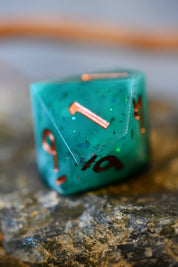 Abyssal Emerald - Premium Sharp Edge Dice Set