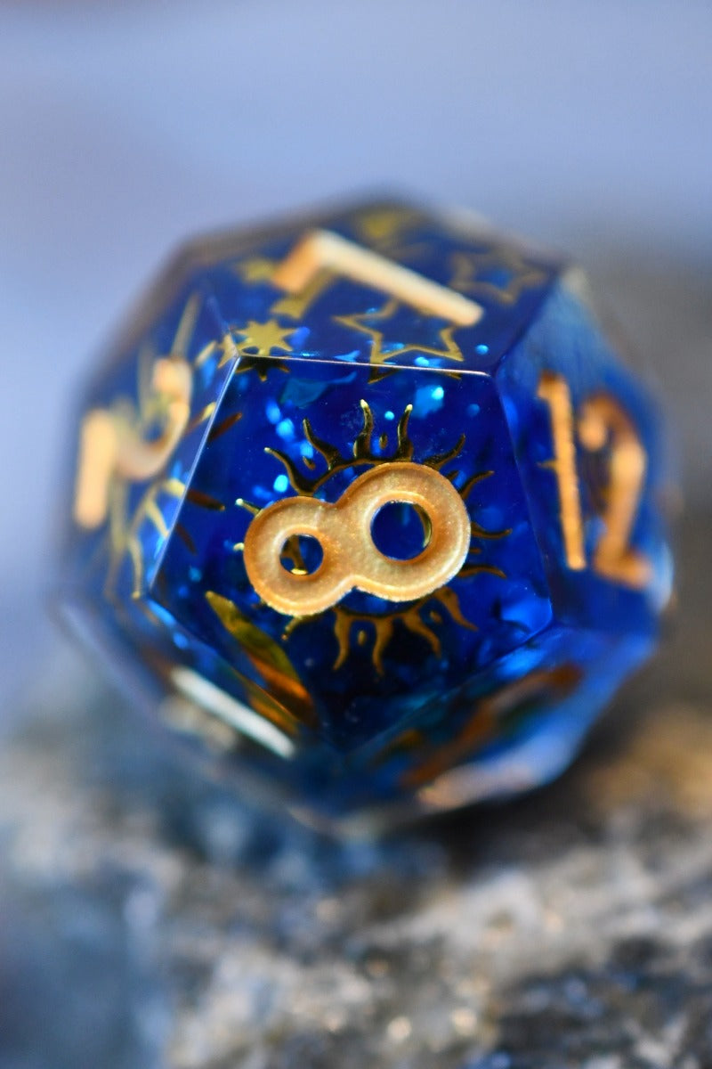 Celestial Cartography - Premium Sharp Edge Dice Set