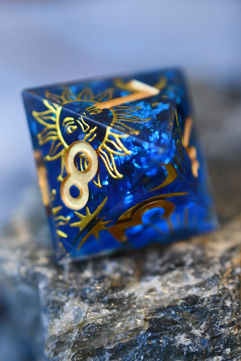 Celestial Cartography - Premium Sharp Edge Dice Set