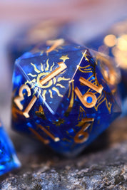 Celestial Cartography - Premium Sharp Edge Dice Set