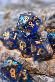 Celestial Cartography - Premium Sharp Edge Dice Set