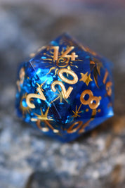 Celestial Cartography - Premium Sharp Edge Dice Set