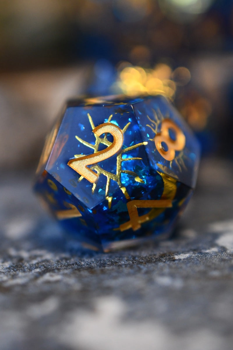 Celestial Cartography - Premium Sharp Edge Dice Set