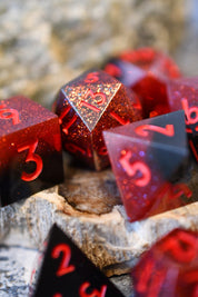 Infernal Spark - Premium Sharp Edge Dice Set