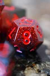 Infernal Spark - Premium Sharp Edge Dice Set