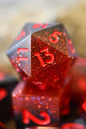 Infernal Spark - Premium Sharp Edge Dice Set