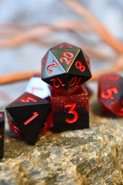 Infernal Spark - Premium Sharp Edge Dice Set