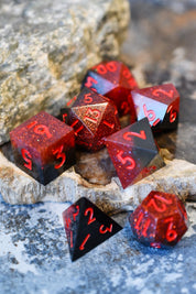 Infernal Spark - Premium Sharp Edge Dice Set