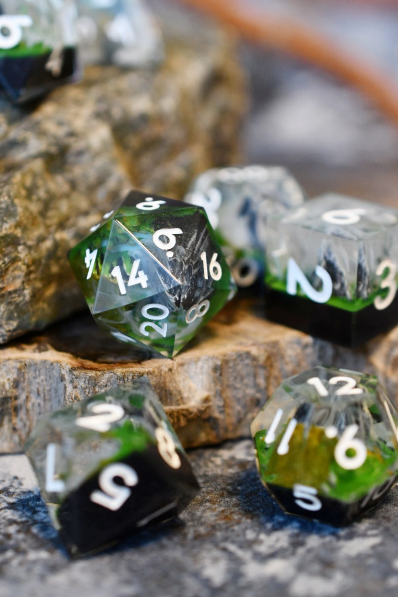 Mountain Pass - Premium Sharp Edge Dice Set