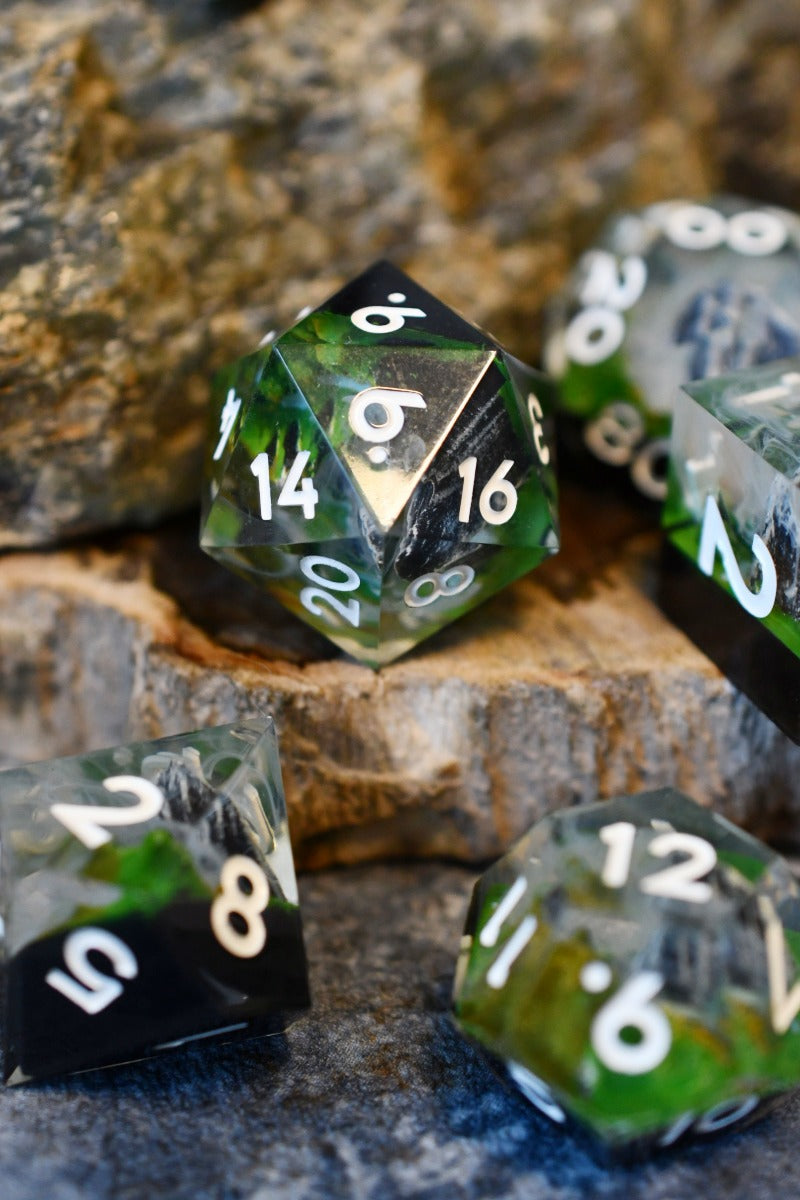 Mountain Pass - Premium Sharp Edge Dice Set