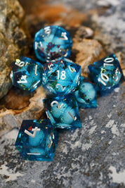 Tideheart - Premium Liquid Core Sharp Edge Dice Set