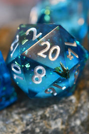 Tideheart - Premium Liquid Core Sharp Edge Dice Set