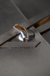 A5 Handmade Leather Luxury Paper Campaign Journal - Metallic Silver