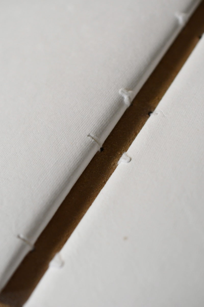 A5 Handmade Leather Luxury Paper Campaign Journal - Metallic Gold