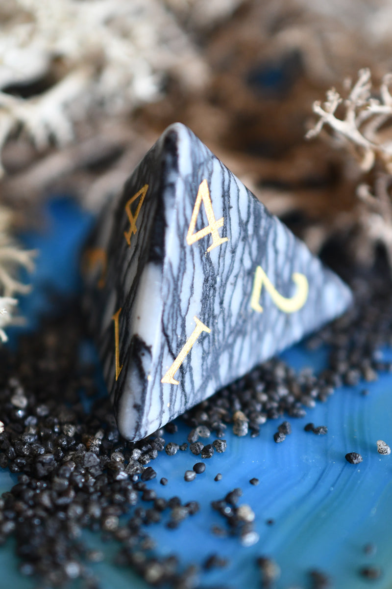 Spiderweb Jasper Gemstone Dice Set