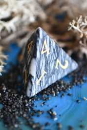 Spiderweb Jasper Gemstone Dice Set