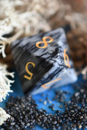 Spiderweb Jasper Gemstone Dice Set