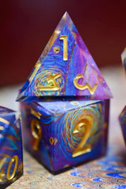 Starry Starry Night - Premium Sharp Edge Dice Set