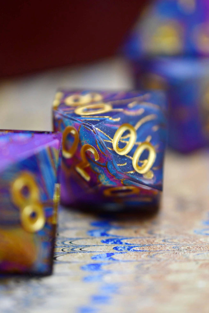 Starry Starry Night - Premium Sharp Edge Dice Set