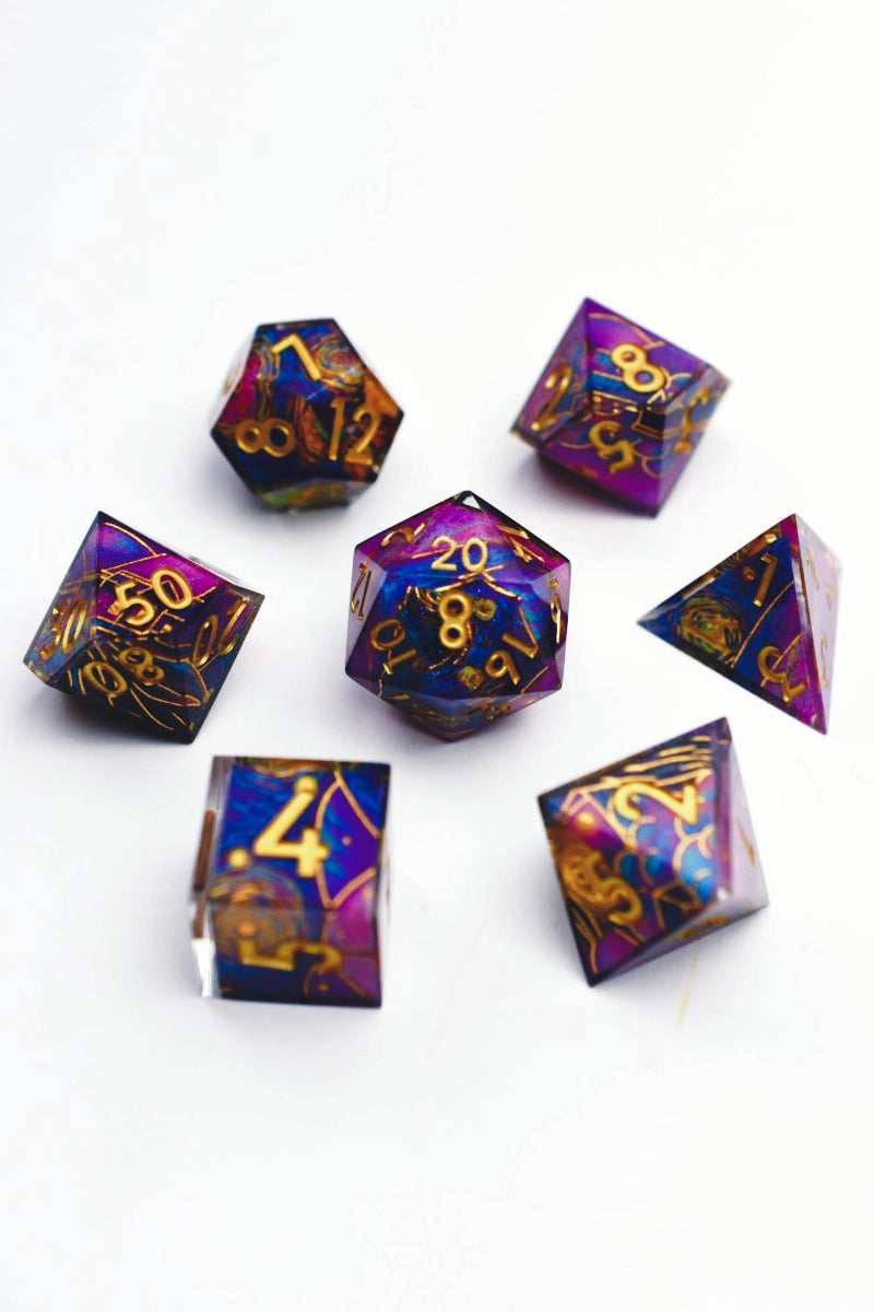 Starry Starry Night - Premium Sharp Edge Dice Set