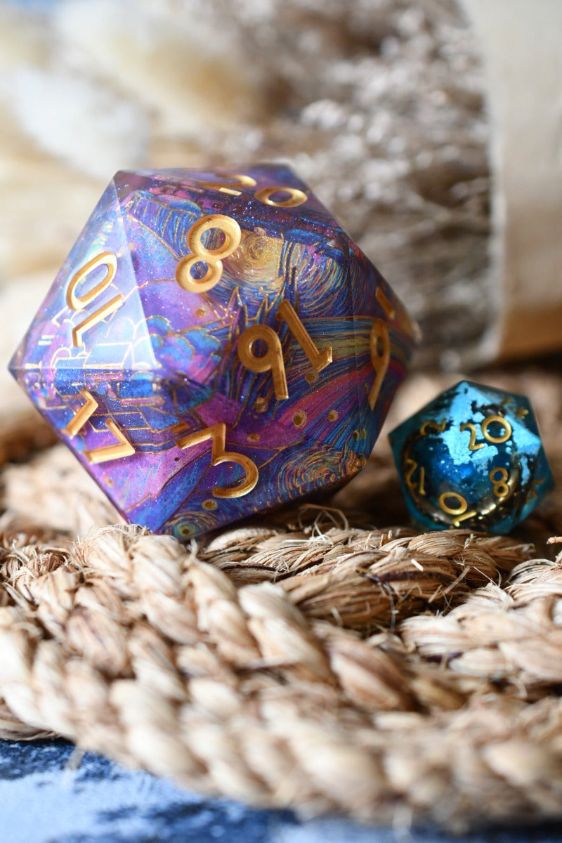 XXL Starry Starry Night Van Gogh d20 - Sharp Edge XXL d20