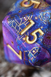 XXL Starry Starry Night Van Gogh d20 - Sharp Edge XXL d20