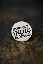 Support Indie Games (White) - Button Badge