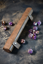 Dice Roll and Integrated Mat - Tan Vegan Leather