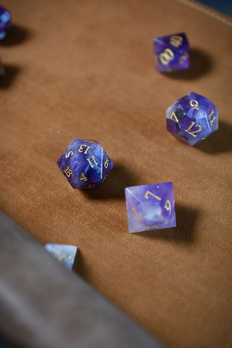 Dice Roll and Integrated Mat - Tan Vegan Leather