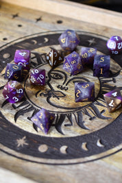 Sun and Moon Carved Wooden Organiser with Drawer
