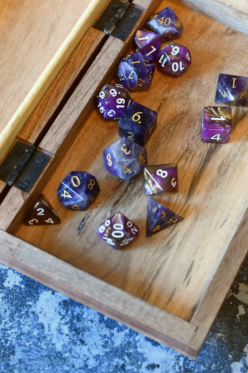 The Arcanist - Handmade Mangowood Dice and Accessory Box