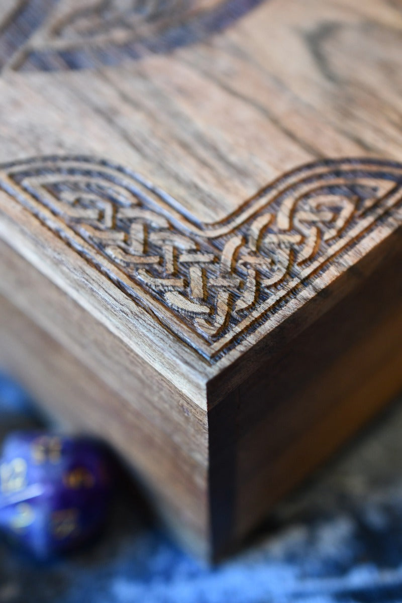The Arcanist - Handmade Mangowood Dice and Accessory Box