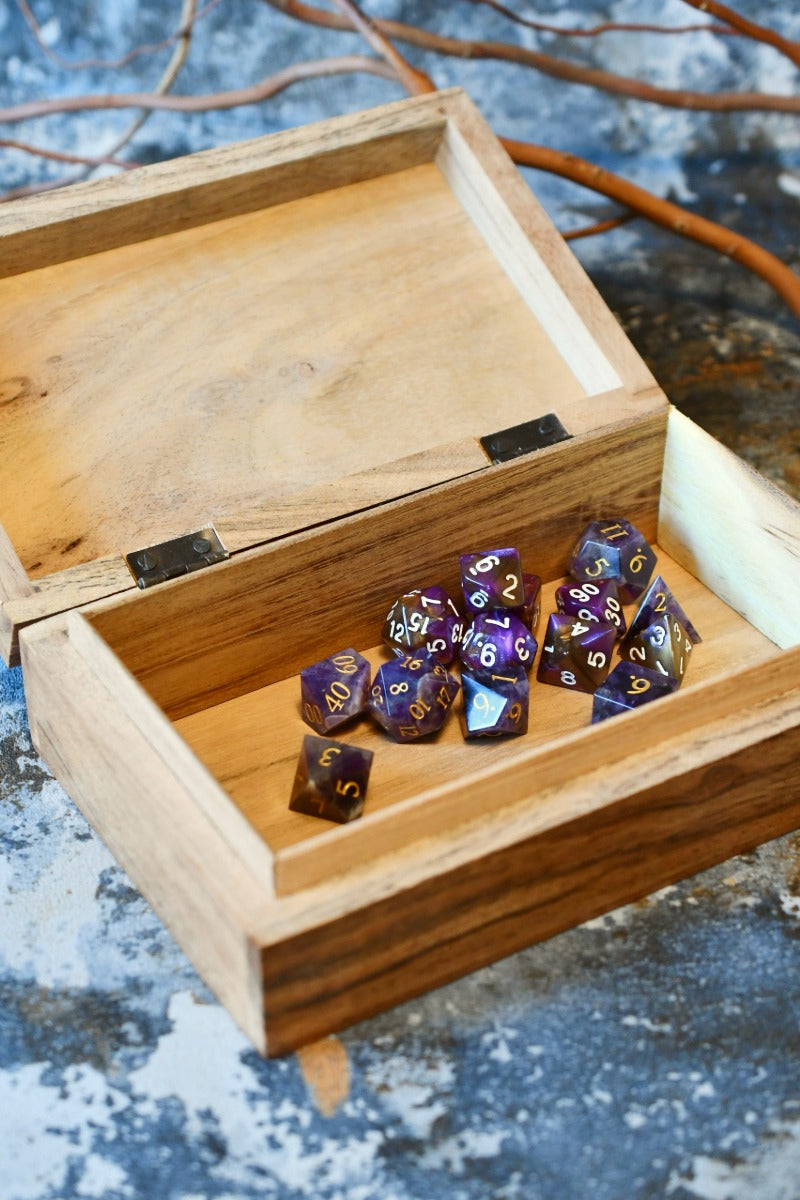 The Arcanist - Handmade Mangowood Dice and Accessory Box