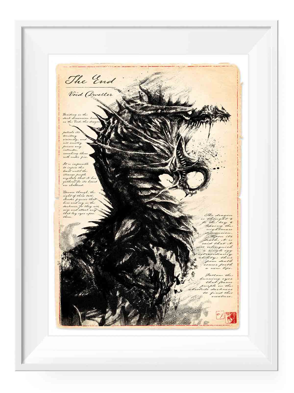 The End - Dragon Art Print