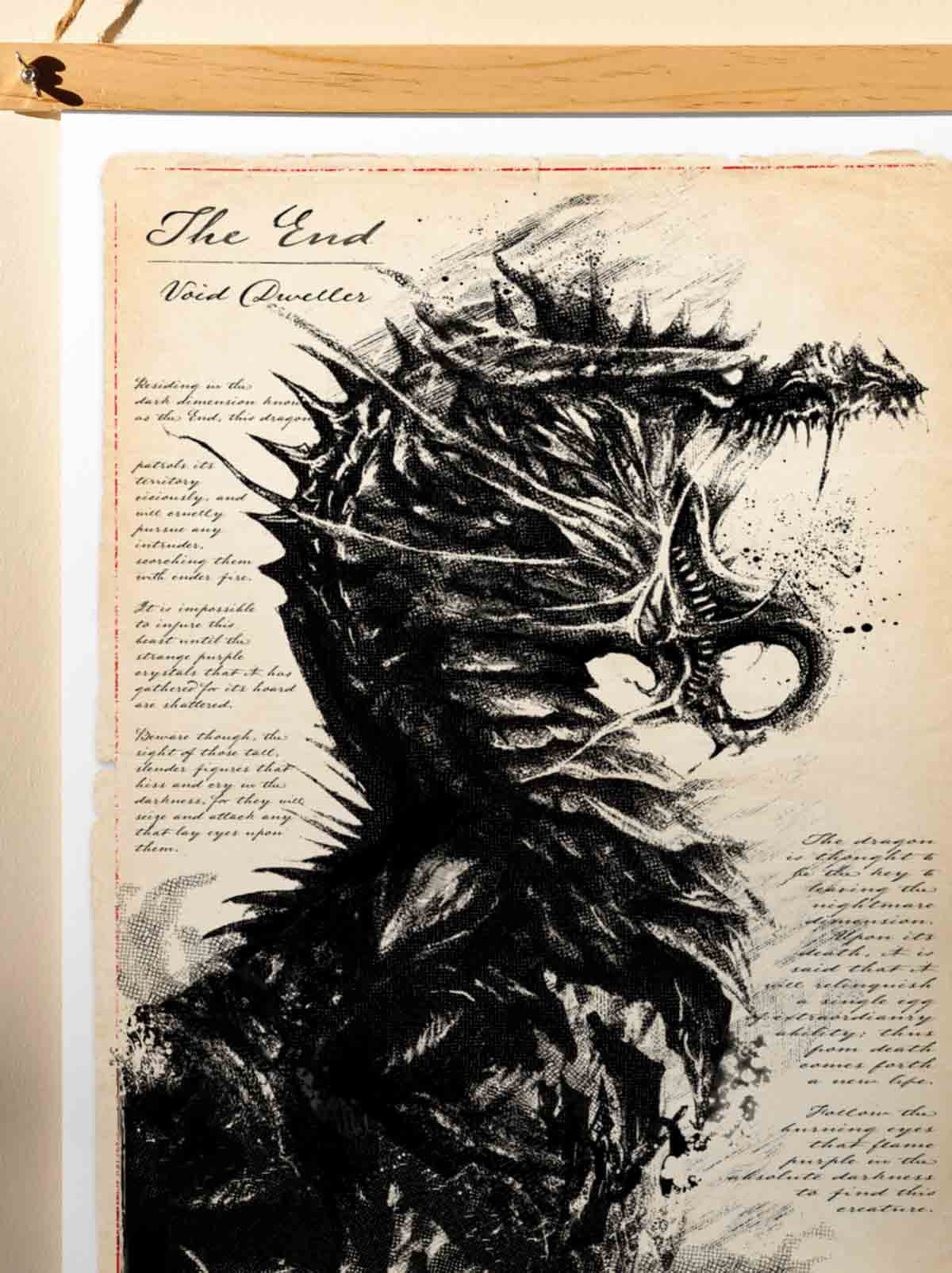 The End - Dragon Art Print