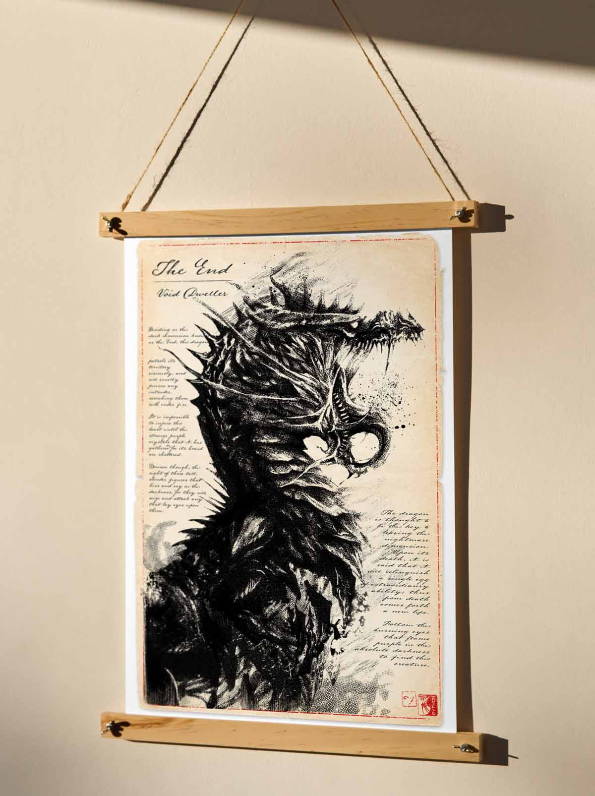 The End - Dragon Art Print