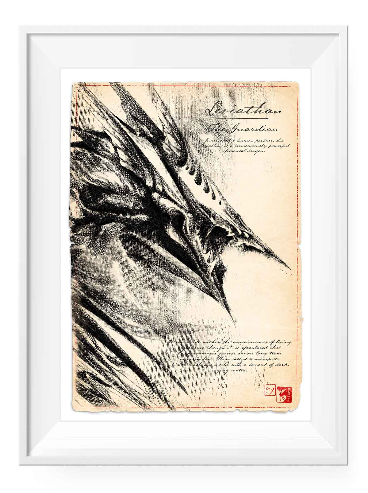 The Guardian - Dragon Art Print