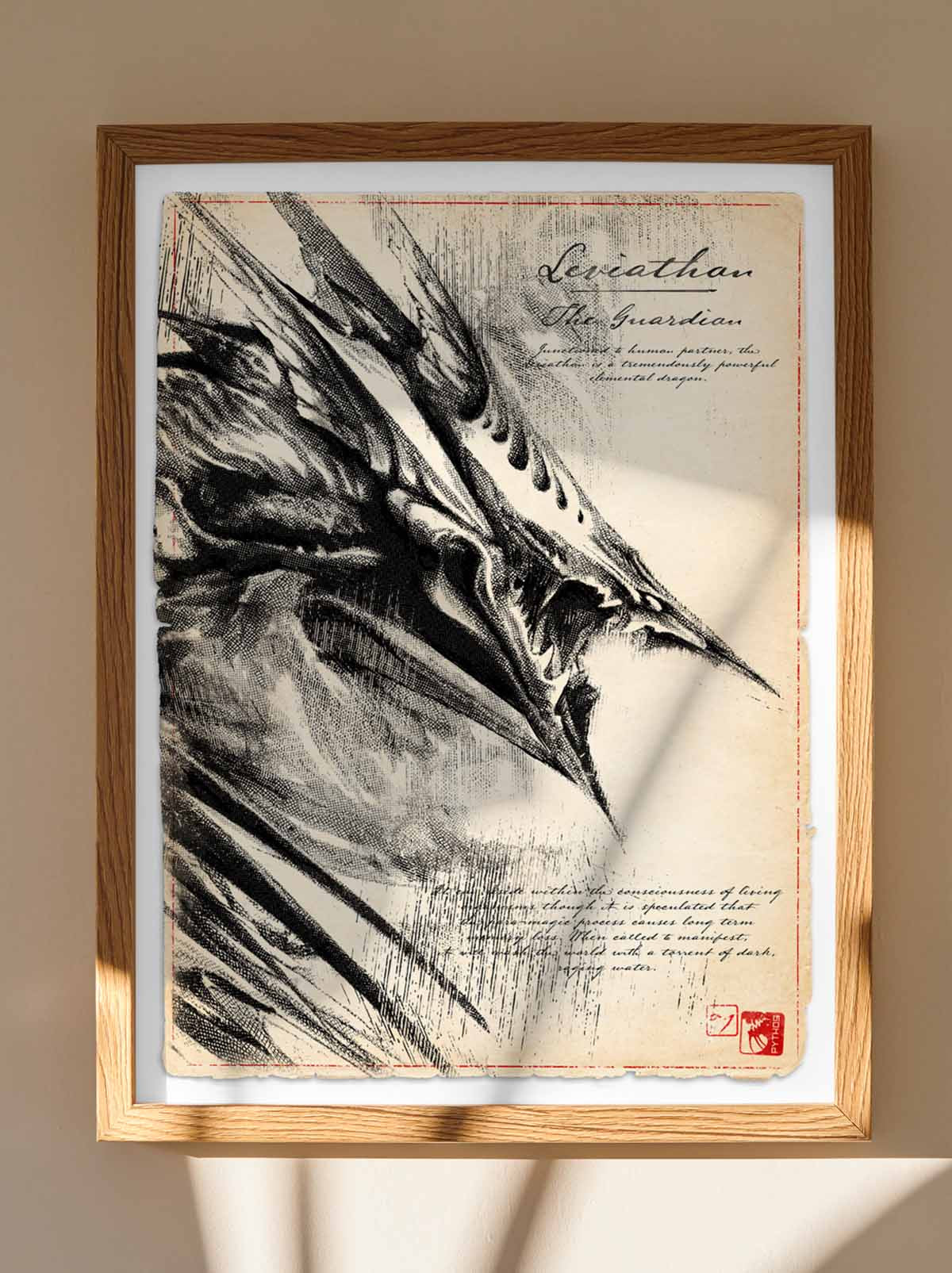 The Guardian - Dragon Art Print