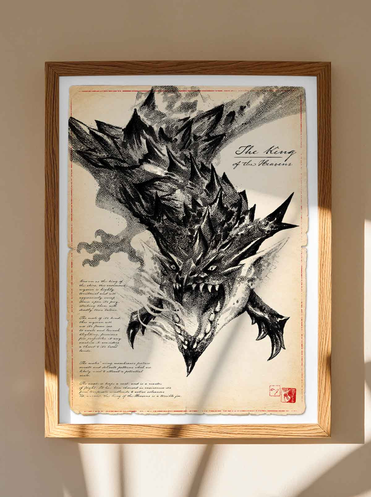 The King - Dragon Art Print